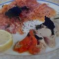 marinado de vieiras con salmón  ( muy fácil )
