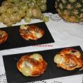 Galleta mariñeira con boletus y uvas gratinadas