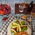 Salmón con ensalada 