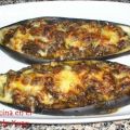 Berenjenas rellenas de manzana y morcilla