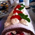 BRAZO GITANO DE NATA CON FRESAS.
