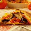 Pizza - quiche de berenjena y zanahoria.