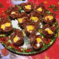 NIDOS DE JAMÓN DE YORK Y HUEVOS DE CODORNIZ