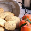 Galletas de mandarina y pétalos de flores