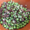 Lentejas caviar con guisantes