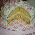 Torta de yemas con merengue de naranja