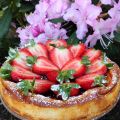Tarta de queso Philadelphia con fresas