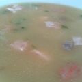 Sopa de abadejo y duo de salmones