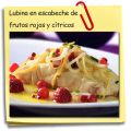 Lubina en escabeche de frutos rojos y cítricos