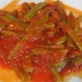 Judías verdes con tomate y anchoas