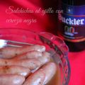 Salchichas  al ajillo con cerveza negra