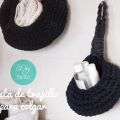 Cesta de trapillo para colgar