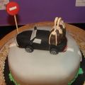 Tarta bolso Louis Vuitton y coche pick up