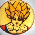 Bizcocho de Yogur  decorado con Son goku