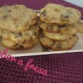 Galletas de plátano, nueces y chips de chocolate