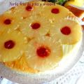 Tarta fría de piña y sobaos