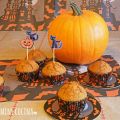 Magdalenas de calabaza y centeno para Halloween