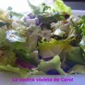 Ensalada de queso azul con vinagreta de miel