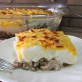 Pastel de coliflor con carne picada y bechamel