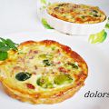 Quiche de coles de Bruselas, jamón y queso