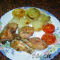 Pollo al horno con patatas