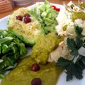 Ensalada de toda la coliflor con aguacate