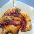 Pincho en brocheta mar y tierra