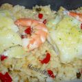 Bacalao al pil-pil con arroz blanco