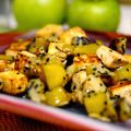Salteado de tofu y manzana