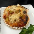 Vieira con gambas gratinada