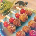 Pincho de pollo crujiente con queso La Peral