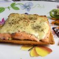 Tostada de salmón al horno