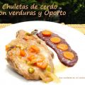 Chuletas de cerdo en escabeche de verduras y[...]