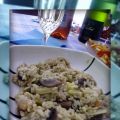 RISOTTO DE SETAS, AJETES, TRIGUEROS Y GAMBAS