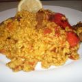Arroz y costillejas