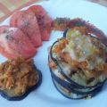 TORRE DE BERENJENA CON ATÚN Y SALSA DE TOMATE