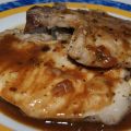Chuletas de cerdo con salsa de vino