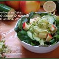 Ensalada de pepino, calabacin, y manzana