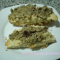 Tosta de avena con paté de berenjena y manzana