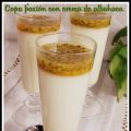 Copa pasión con crema de  albahaca