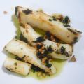 Tiras de pota con aliño de ajo y perejil
