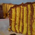 TARTA RAYADA DE MANTEQUILLA DE CHOCOLATE.