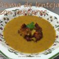 Crema de lentejas con verduras