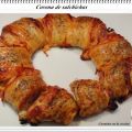 CORONA DE HOJALDRE Y SALCHICHAS