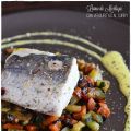 Lomo de merluza con verduras al curry