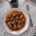 Pollo al Oporto con champiñones