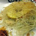 Hinojos con manzana en nube de pasta