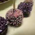 Cake pops invertidos con cristales