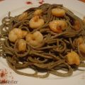 SPAGHETTIS AL AJILLO CON GAMBAS