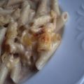 MACARRONES CON CREMA DE SETAS Y PATÊ